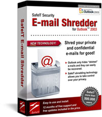 SafeIT E-mail Shredder for Outlook 2003
