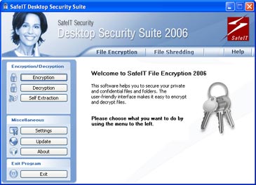 SafeIT Desktop Security Suite Screenshot